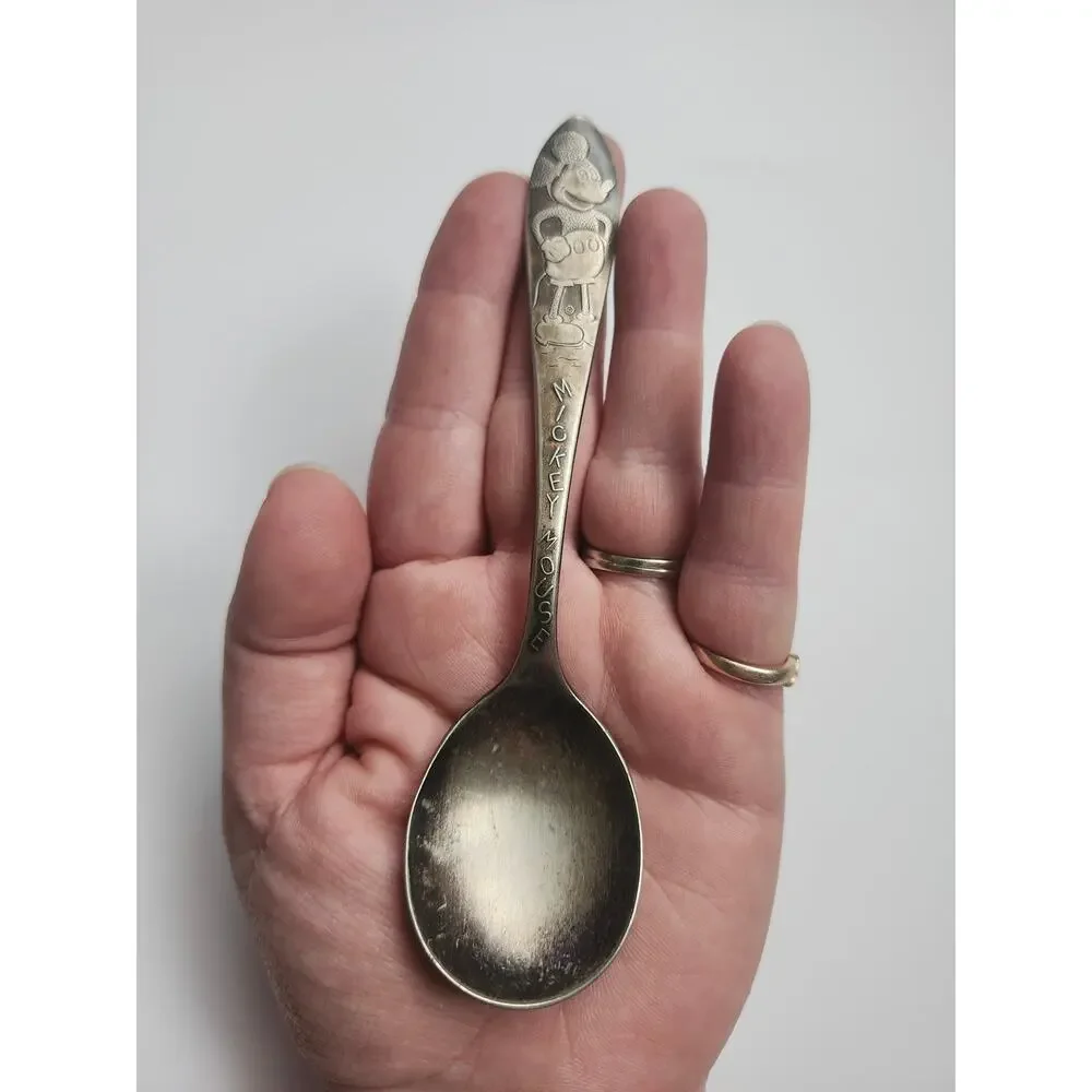 Vintage‎ 1930s Mickey Mouse Spoon Branford Silver Plate Disney Collectible